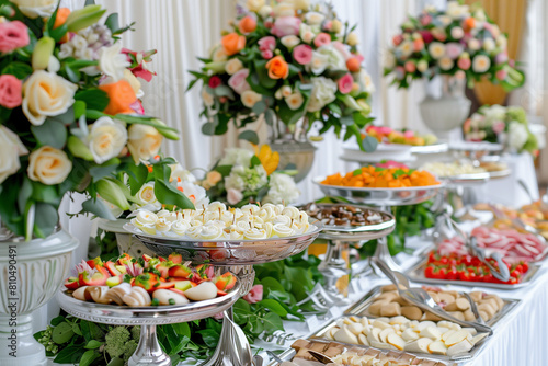 Buffet food on the table, catering food
