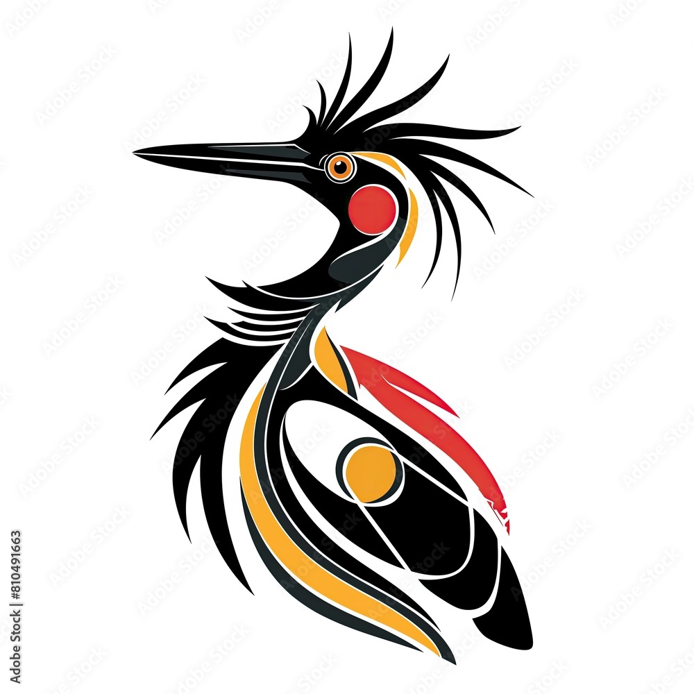 Fototapeta premium Wild Bird Icon Art Nautical Ocean Logo Concept Art Sea Emblem Design Environmental Symbol Artwork