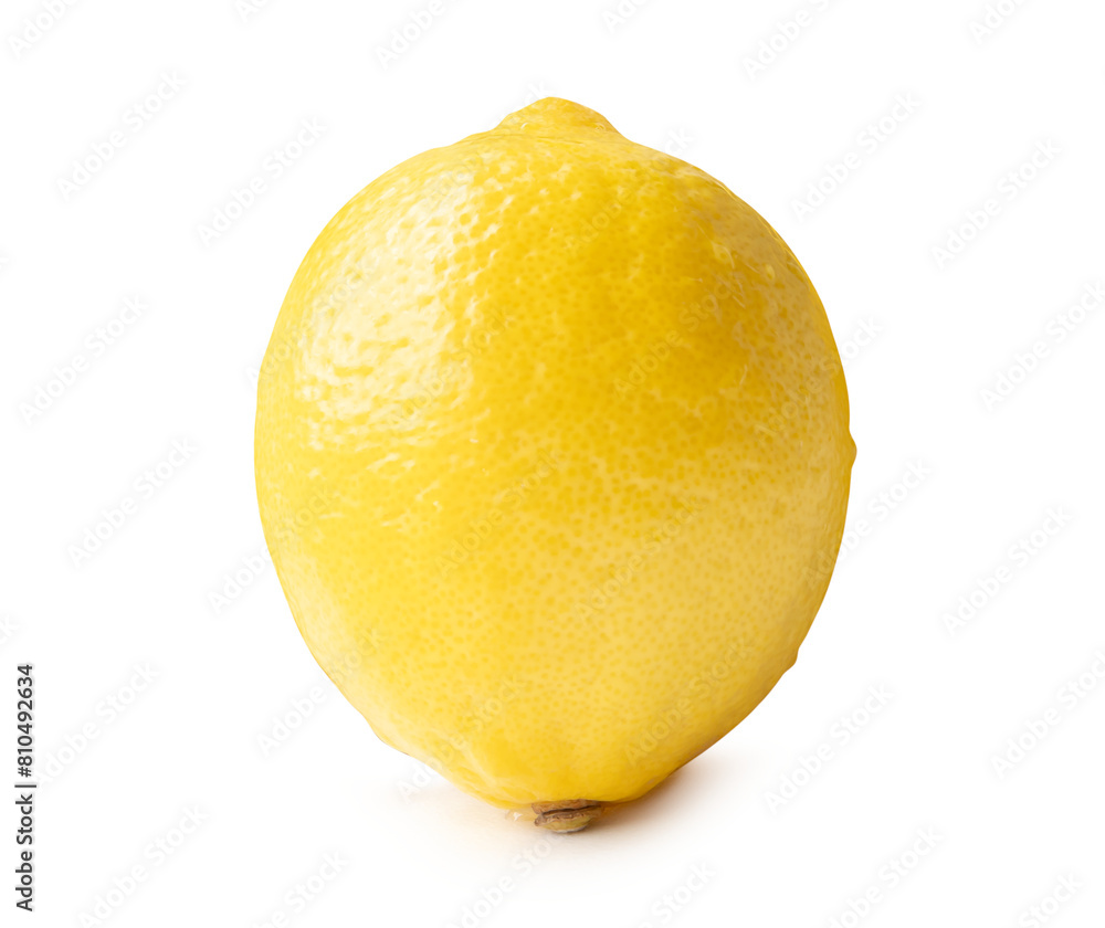 Front view of yellow lemon fruit isolated with clipping path and shadow in png file format Front view of yellow lemon fruit isolated with clipping path and shadow in png file format