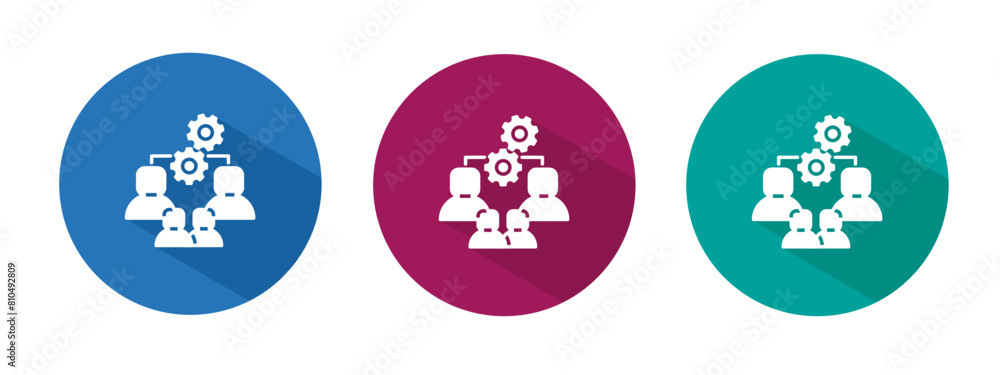 Icon for teamwork vector illustration in flat. Icon for teamwork vector illustration in flat.