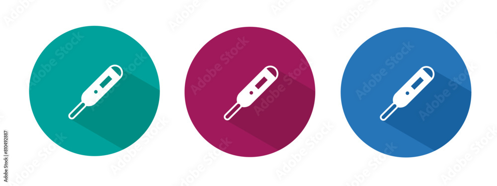 Icon for termometer vector illustration in flat. Icon for termometer vector illustration in flat.