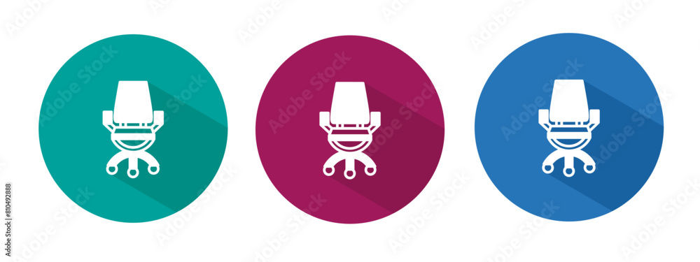 Icon for chair vector illustration in flat. Icon for chair vector illustration in flat.