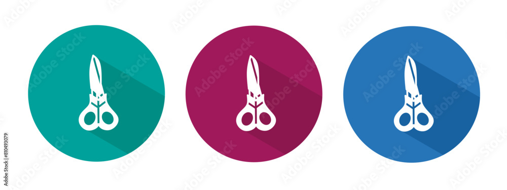 Icon for scissros vector illustration in flat. Icon for scissros vector illustration in flat.
