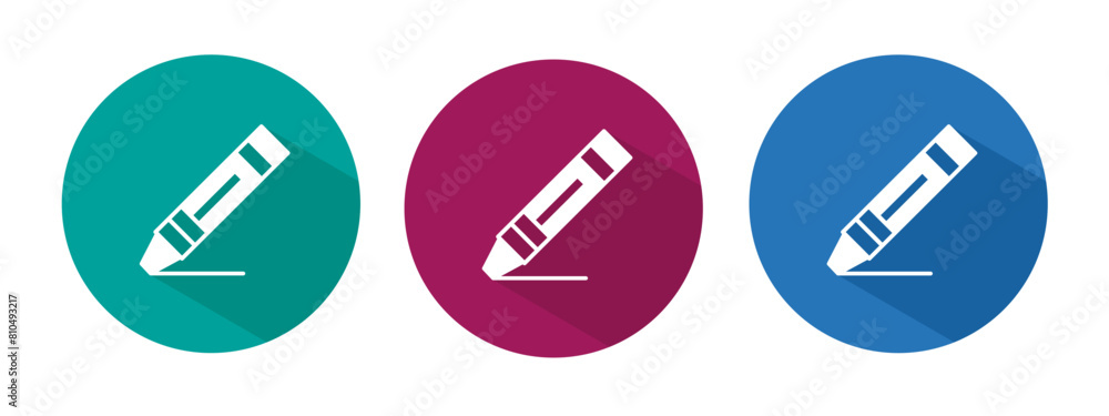 Icon for crayon vector illustration in flat. Icon for crayon vector illustration in flat.