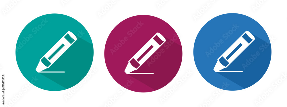 Icon for crayon vector illustration in flat. Icon for crayon vector illustration in flat.