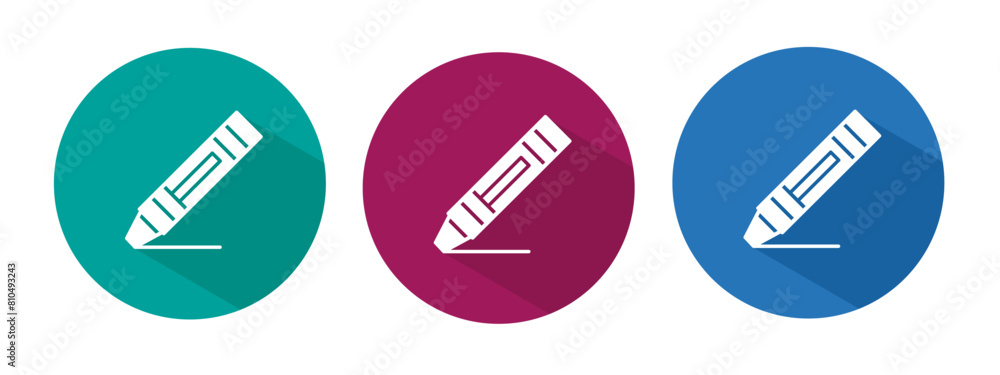 Icon for crayon vector illustration in flat. Icon for crayon vector illustration in flat.