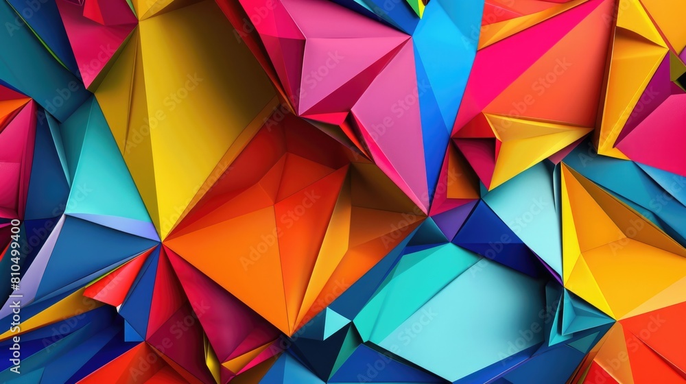 Abstract Geometric Background in Bright Colors Abstract Geometric Background in Bright Colors