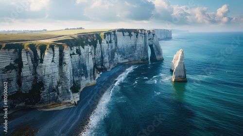 Dramatic Cliffs Along the Coastline