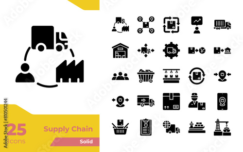 Supply Chain Solid Icons
