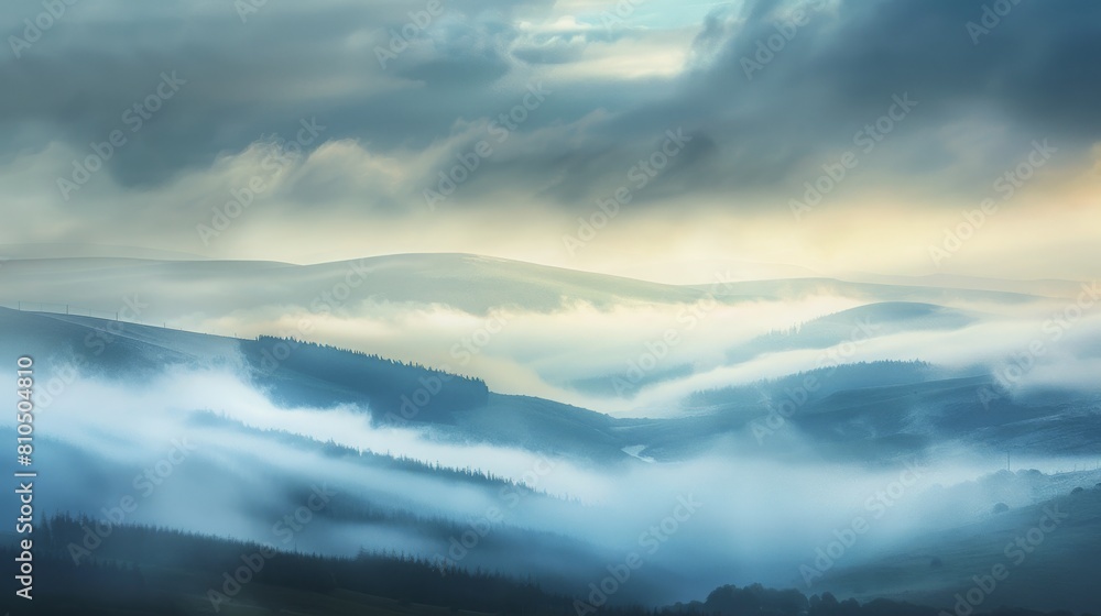 Newly born world, foggy haze, soft light on untouched terrain. Newly born world, foggy haze, soft light on untouched terrain.