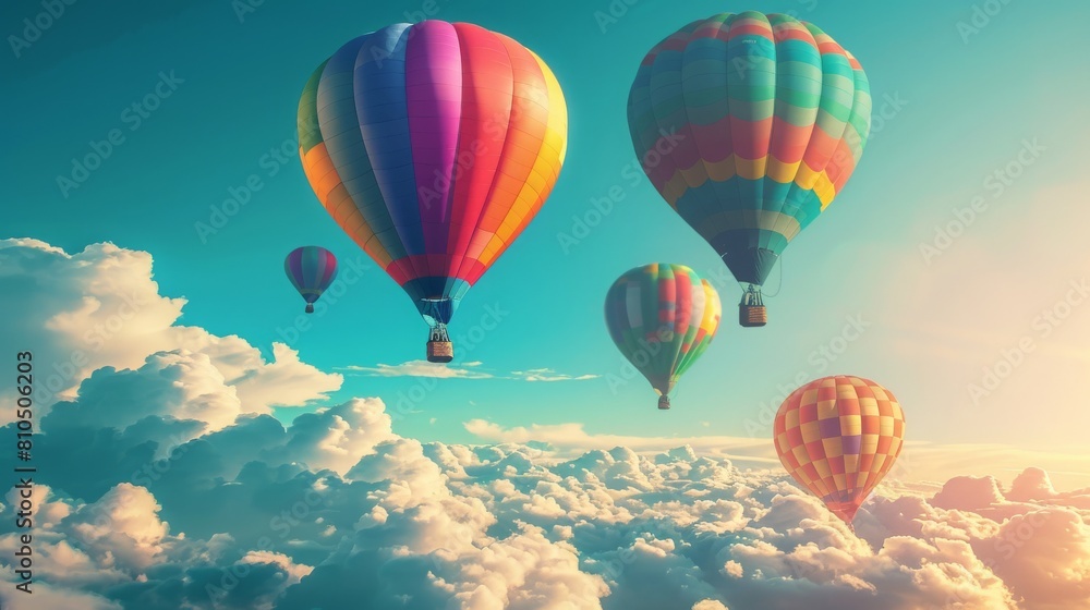 Obraz premium Vibrant pulsar balloon floats over Smart Cities, serving Tonkatsu in African-inspired decor with Sherwin Williams colors and modern MODE.
