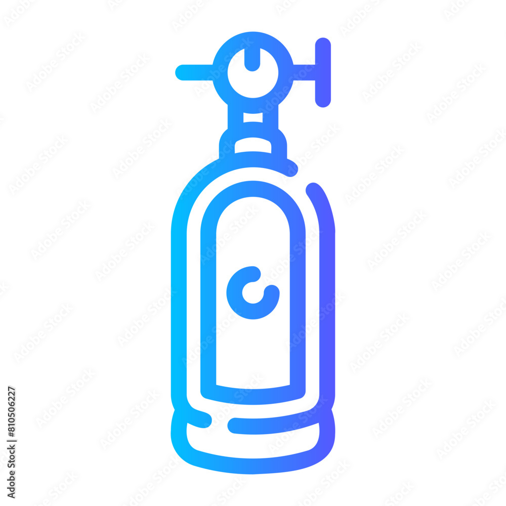oxygen tank Line Gradient Icon oxygen tank Line Gradient Icon