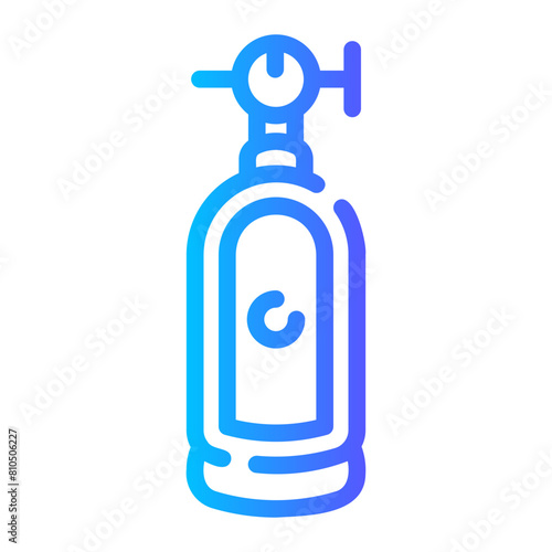 oxygen tank Line Gradient Icon