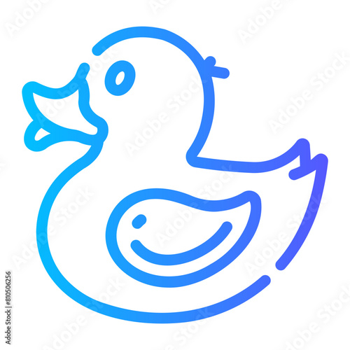 Obraz na plátně rubber ducks Line Gradient Icon