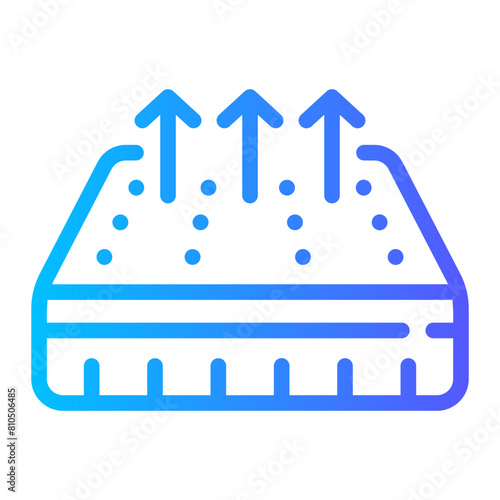 air mattress Line Gradient Icon