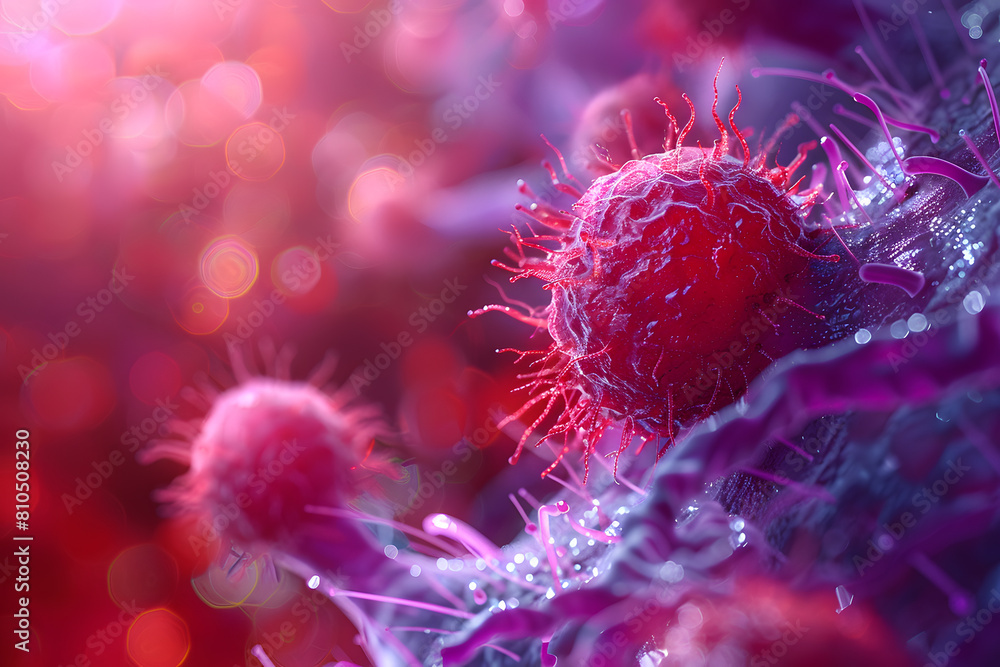 Cancer Cells in our body. Oncology Medical 3d Illustration concepts. Cancer Cells in our body. Oncology Medical 3d Illustration concepts.