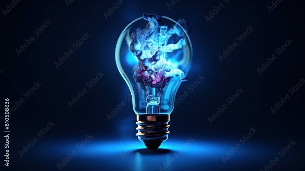 bulbs filled with blue and purple smoke. Not because of the electrical power, but because of the smoke swirling inside bulbs filled with blue and purple smoke. Not because of the electrical power, but because of the smoke swirling inside