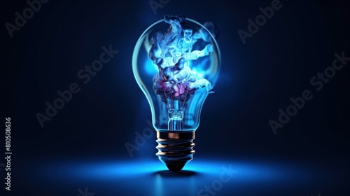 bulbs filled with blue and purple smoke. Not because of the electrical power, but because of the smoke swirling inside