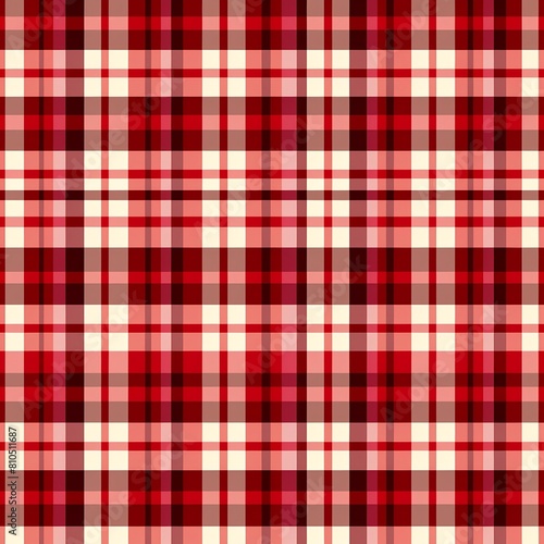 Captivating Red Plaid Pattern Images © AmirsCraft