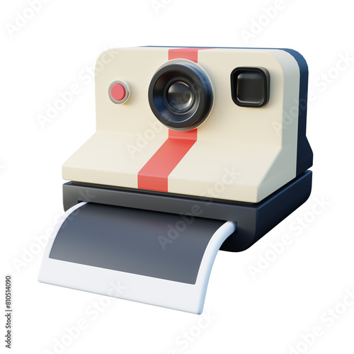 Instant Polaroid Camera 3D Render
