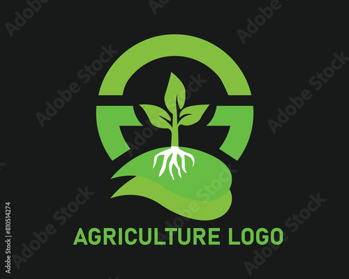 vector best logo design for agriculture, agronomy, wheat farm, rural country farming field, natural harvest