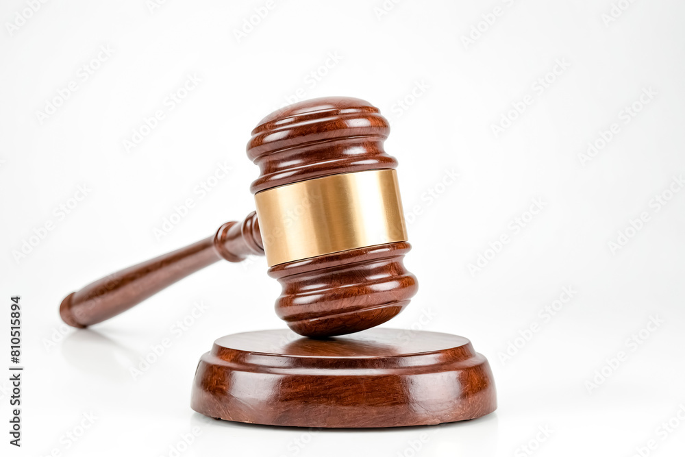 Judge's Gavel on White Background Judge's Gavel on White Background