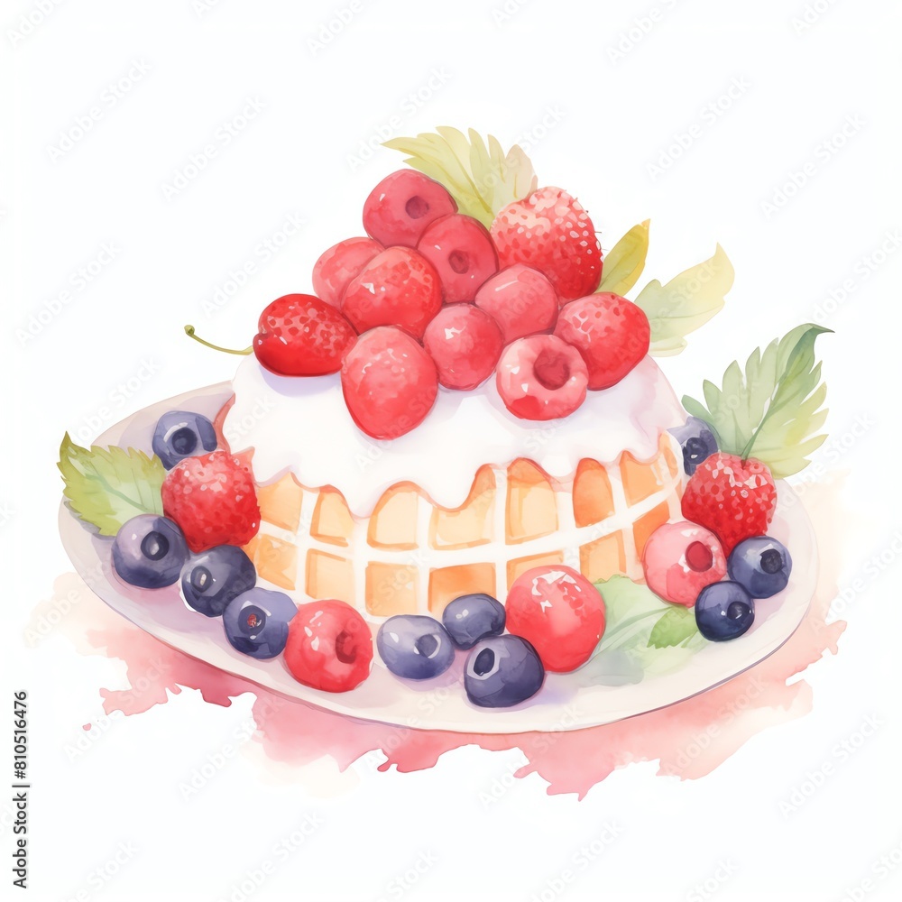 Photo of Berry Burst Bakes, Isolated on white background Photo of Berry Burst Bakes, Isolated on white background