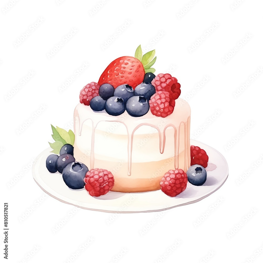 Photo of Berry Sweet Bakehouse, Isolated on white background Photo of Berry Sweet Bakehouse, Isolated on white background