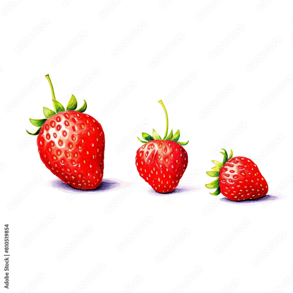 Photo of Strawberry Harmony Smooth, Isolated on white background Photo of Strawberry Harmony Smooth, Isolated on white background