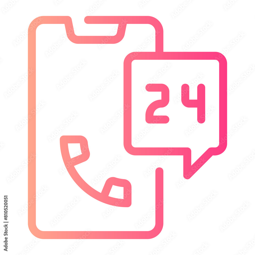 24 hours gradient icon 24 hours gradient icon