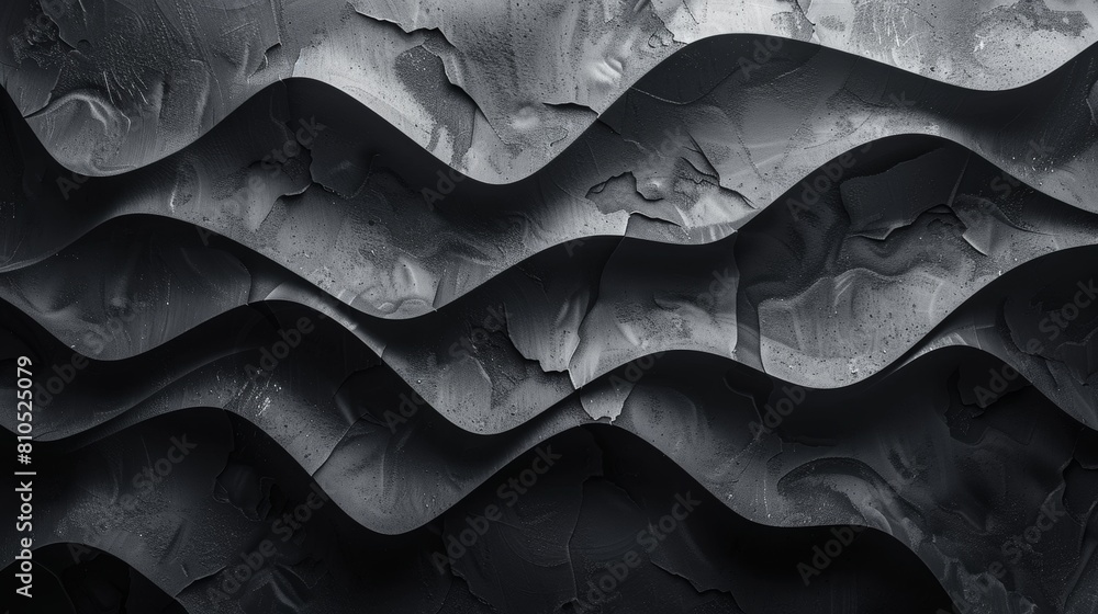 Black and gray waves.black and white abstract background Black and gray waves.black and white abstract background