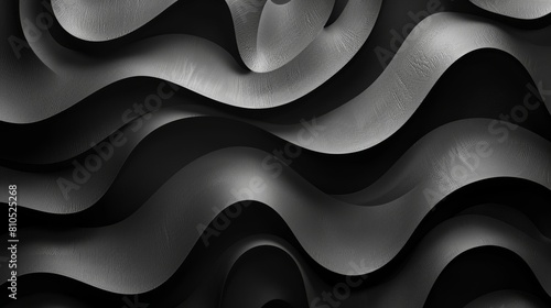 Black and gray waves.black and white abstract background photo