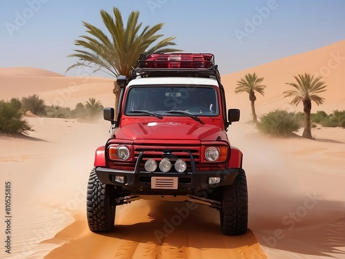 Jeep 4x4 Offroad Adventure car in the desert photo