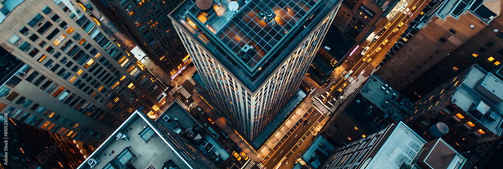 Obraz premium View of the building from a drone beauty from heights