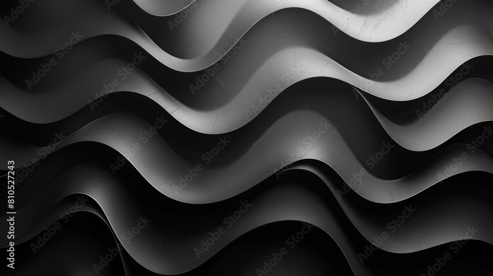 Obraz premium Black and white wavy pattern.