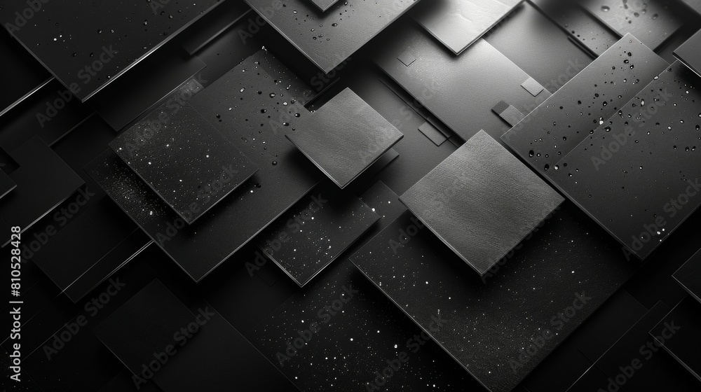 Black metal background with glowing squares. Black metal background with glowing squares.