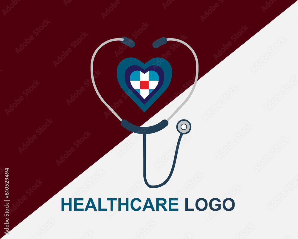 Modern healthcare center or Medical center logo design template Modern healthcare center or Medical center logo design template