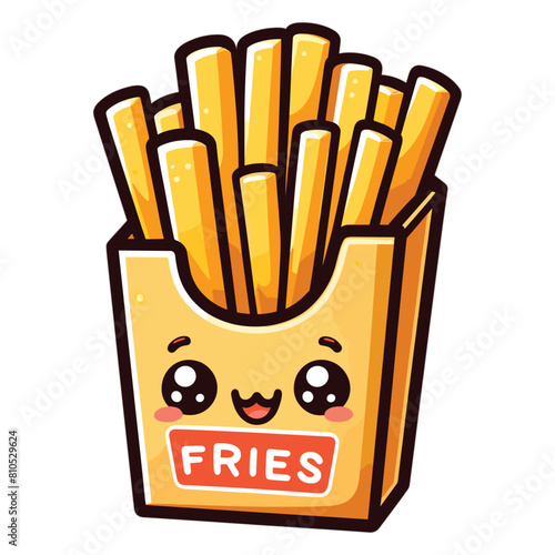 Kawaii cute french fries box