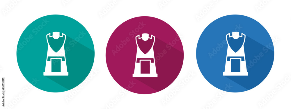 Icon for fortress vector illustration in flat. Icon for fortress vector illustration in flat.
