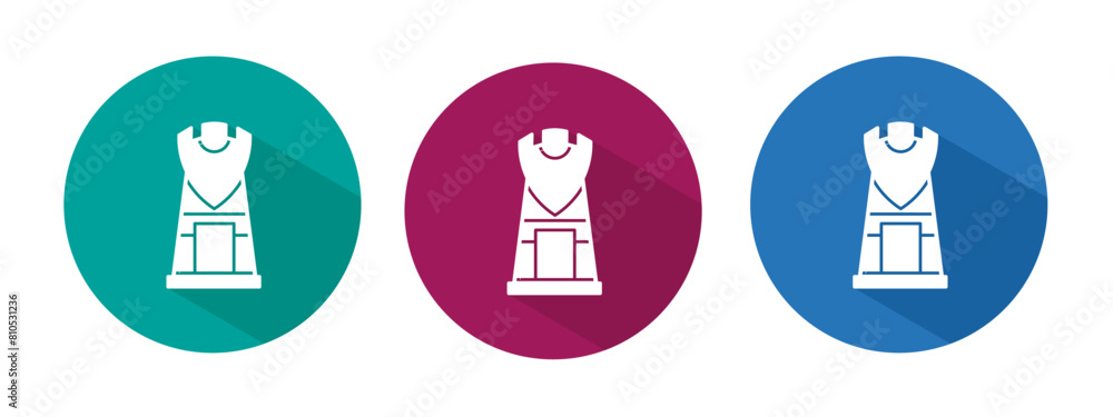 Icon for fortress vector illustration in flat. Icon for fortress vector illustration in flat.