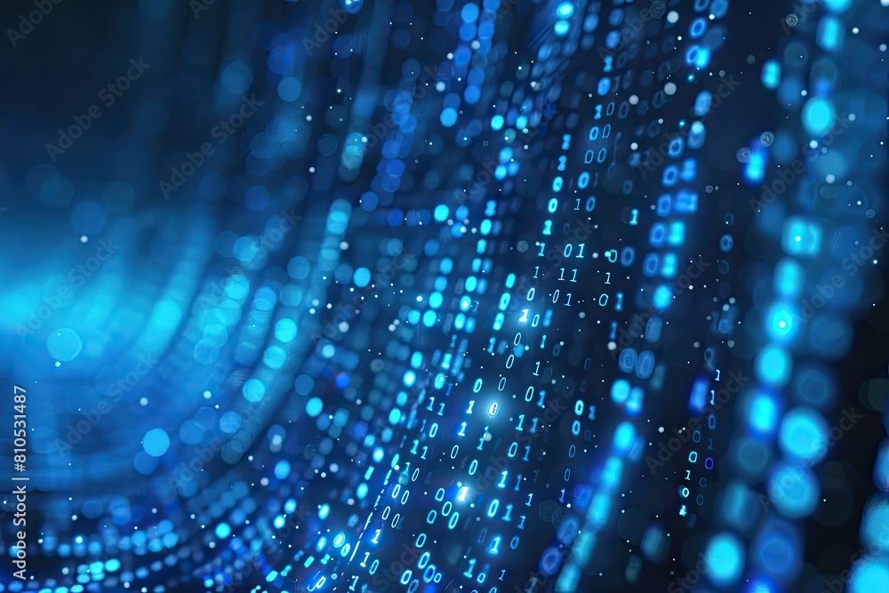 Dynamic Blur Light with Binary Code Zero and One Computer Language. Data Transfer Banner Concept with Motion Lighting Effects on Abstract Technology Background. Dynamic Blur Light with Binary Code Zero and One Computer Language. Data Transfer Banner Concept with Motion Lighting Effects on Abstract Technology Background.