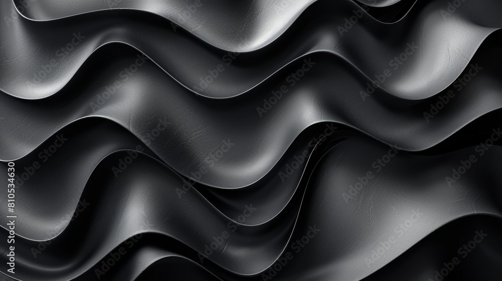 Black wavy silk. Black wavy silk.