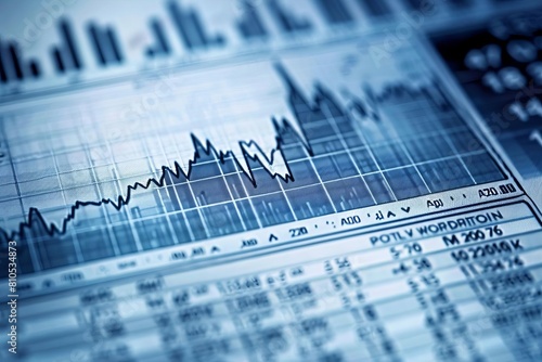 Economic growth indicators in financial markets photo