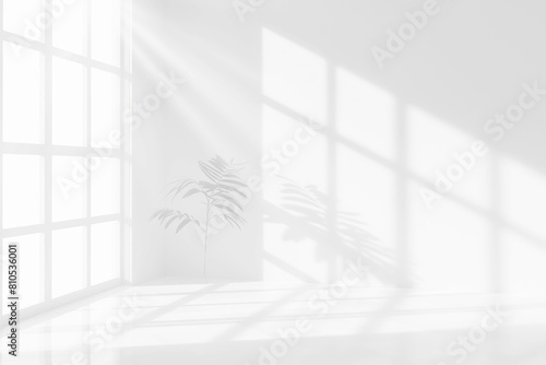 Light and shadow overlay effect from window blinds, isolated on transparent background.