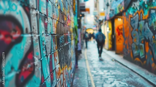 spray-painted graffiti on street walls © dheograft