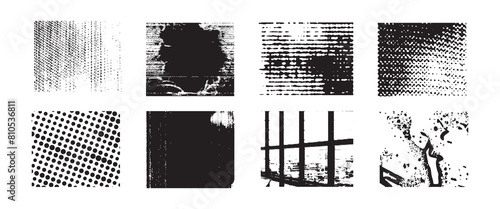 Hand drawn hatching line texture set. Crosshatch, wood, rain, stippling. Freehand stroke doodle shape. Pencil draw vector illustration