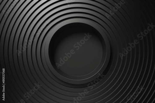 Abstract Black Circular Pattern Design