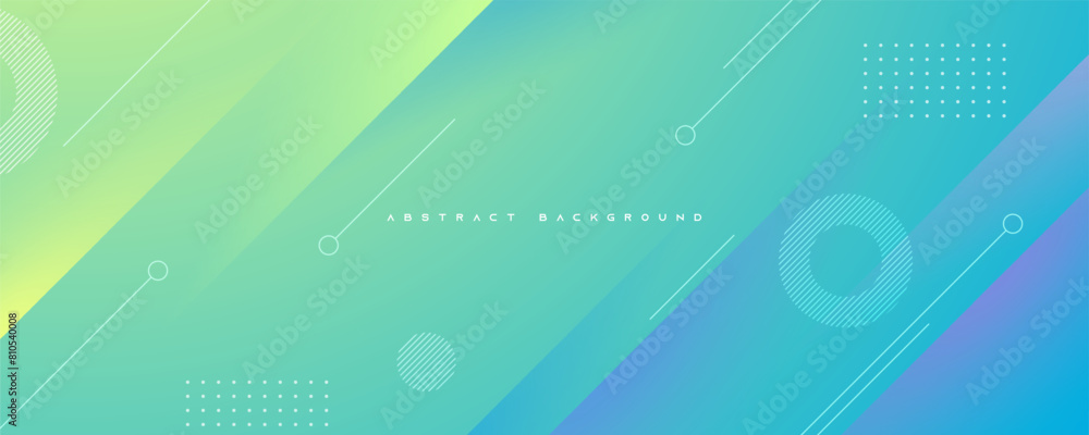 Blue and yellow gradient geometric shape background vector