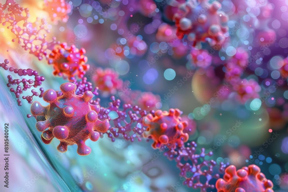 Molecular visualization of viral structures and their interactions