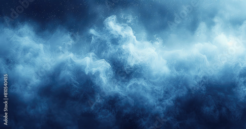 Abstract dark blue background with smoke and fog. Created with Ai